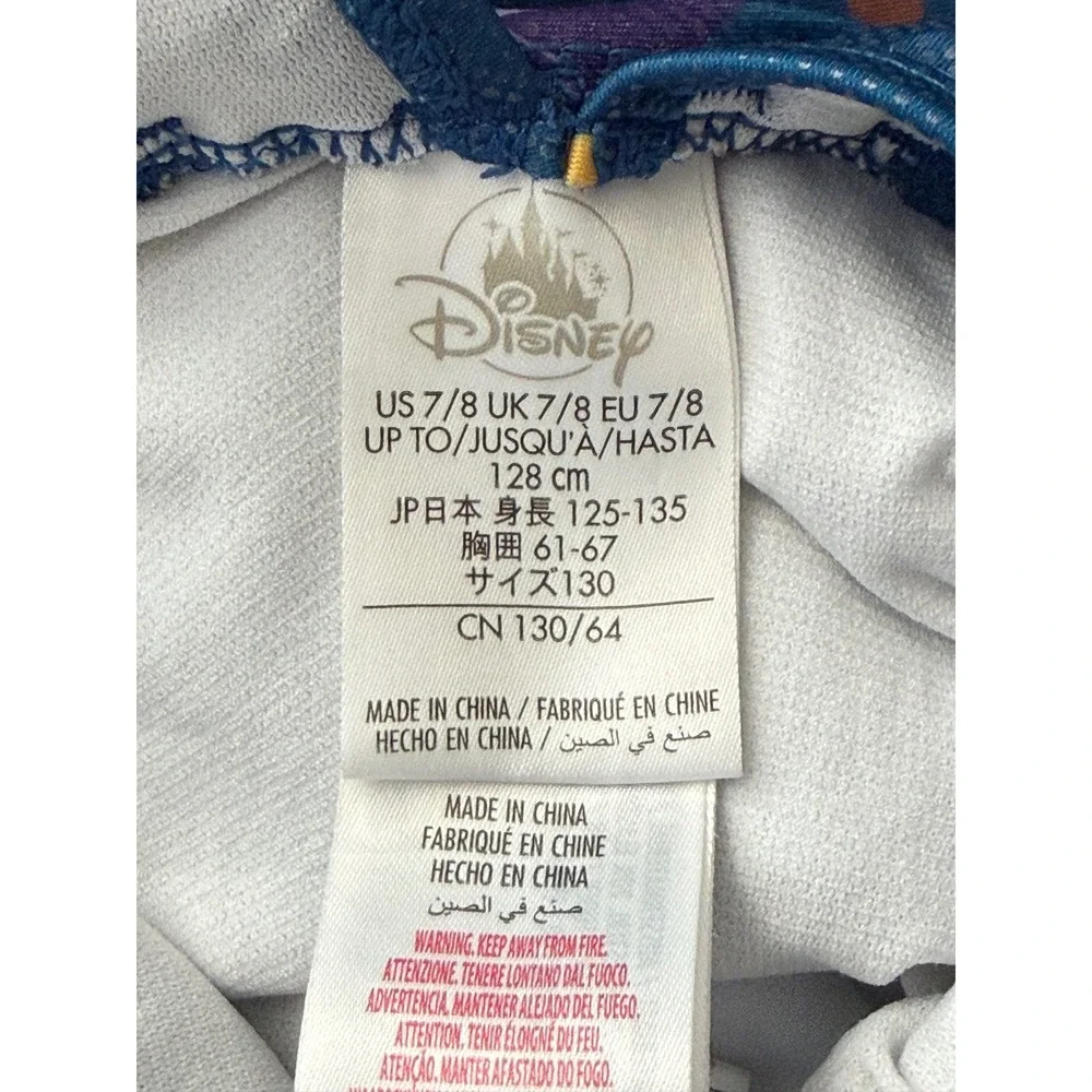 Disney Luca Swimsuit Size 7/8 Blue Ruffle One Piece Swimwear Pixar Summer Beach